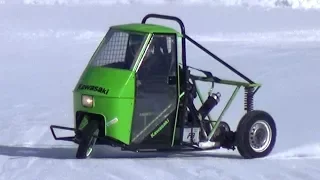 APE Car Drifting on Snow with Motorbike Engines Swap! - Livigno Ice Track!
