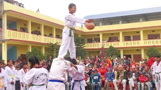 Amazing Taekwondo game श्री सरस्वति मा बी को स्वोर्ण महोसब २०७६ Itahari