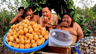 SPICY PANIPURI MUKBANG !! PANIPURI EATING CHALLENGE !! GOLGAPPA CHALLENGE IN JUNGLE TO OUR BUSHCRAFT