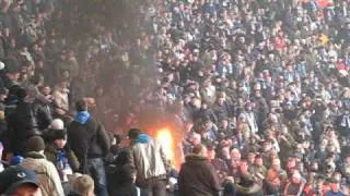 Spartak vs Zenit - post-game bonfire in stands