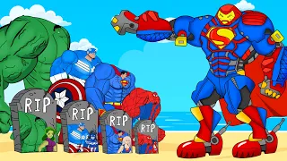 Rescue SUPERHERO All Family HULK & SUPERMAN, CAPTAIN, SPIDERMAN : Back from the Dead SECRET - FUNNY