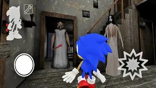 Play as Classic Sonic in Granny's Old House | Car Escape Fail Mod