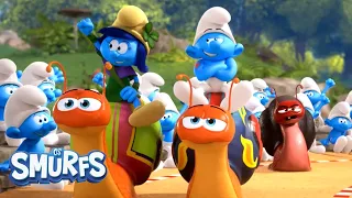 O Gargamel se transformou em um caracol! • Os Smurfs • 3D Nova Temporada 2