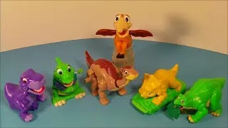 1997 THE LAND BEFORE TIME COLLECTION SET OF 6 BURGER KING COLLECTION MEAL TOY'S VIDEO REVIEW