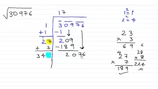 Finding Square root by division method