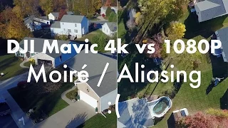 DJI Mavic Pro 4k vs 1080P Comparison Moiré / Aliasing