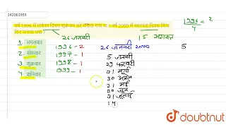 वर्ष1996 मेंगणंतत्रदिवसशुक्रवारको मनाया गया था । वर्ष 2000 मेंस्वतत्रता दिवसकिस दिन मनाया गया ? ...