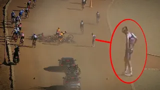 Bizarre Crash on Gravel Road | Saudi Tour Stage 1 2022