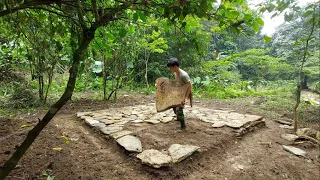 Building a new life Ep.1 - Make the foundation of the house and clear the farm grass in the forest