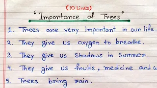 10 lines on Importance of Trees | Importance of Trees Essay in English | Essay on importance of tree