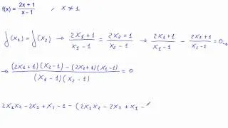 Giustifica perché la funzione f(x)=(2x+1)/(x-1) è invertibile e determina l'inversa