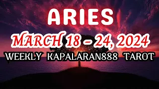 CHOOSE WISELY! INCOMING GOOD NEWS! ♈️ ARIES MARCH 18 - 24, 2024 WEEKLY TAGALOG TAROT #KAPALARAN888