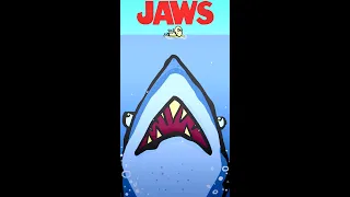 Jaws movie scene | cartoon version | jaws animation | jaws poster animation