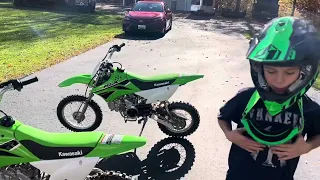 How to ride a KLX110R - A lesson for a first time rider