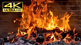 "4K Crackling Fireplace 🔥 Study Background🔥Zen Fire"