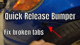 Quick Release Bumper Tabs Install Tutorial on 8th Gen Civic Si