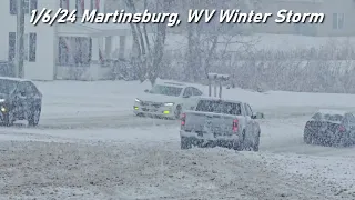 01-06-2024 Martinsburg, West Virginia - Winter Storm - Heavy Snow - i-81 Shots - People Out