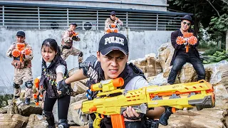 LTT Game Nerf War : Couple Warriors SEAL X Nerf Guns Fight Braum Crazy Boss Impersonator