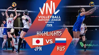 JPN vs. RUS - Highlights Week 2 | Women's VNL 2021