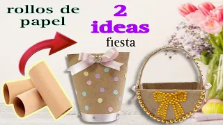 2 IDEAS INCREÍBLES DE RECICLAJE CON ROLLOS DE PAPEL HIGIÉNICO 💖🎉