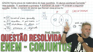 ENEM - Exercício de conjuntos - Questão Resolvida