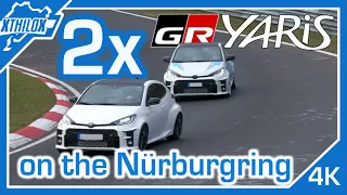 2x GR YARIS through busy Traffic on NÜRBURGRING NORDSCHLEIFE BTG 4K