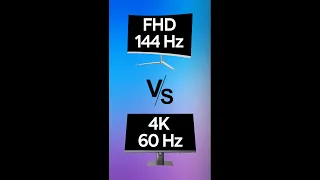 4k 60Hz vs FHD 144 Hz #shorts