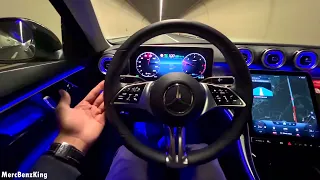 2022-NEW -Mercedes C Class | NIGHT Drive C220d FULL Review Interior Exterior