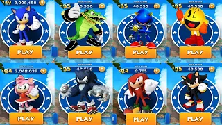 Sonic Dash All Characters Unlocked - Movie Sonic, Knuckles, Pacman, Tails, Amy, Werehog, Baby Sonic