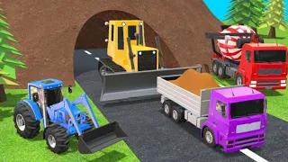 Learn Colors with Police fire cars truck, Fruit Wheel Stick - Cars Cartoon Assembly Tyre