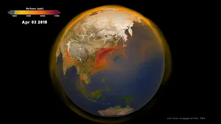 3D Loop of Global Atmospheric Methane from Dec 1, 2017 through Nov 30, 2018