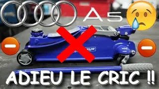 ✅AUDI A5 V6 TDI ⚫SANS CRIC ROULEUR ⚫COMMENT LEVER ET METTRE SUR CHANDELLE ✅EN TOUTE  SÉCURITÉ 💪