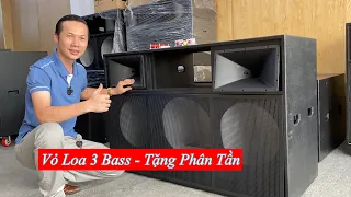 Huy Xuất Hiện “ Review “ Vỏ Loa Kéo 3 Bass - Tặng Phân Tần W - 215 “ LH 0799060299