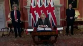 Johnson signs post Brexit trade deal