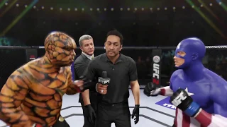 Thing vs. Captain America (EA Sports UFC 2) - CPU vs. CPU - Crazy UFC 👊🤪