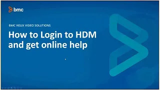 BMC Helix Data Manager: How to Login to HDM 3 1