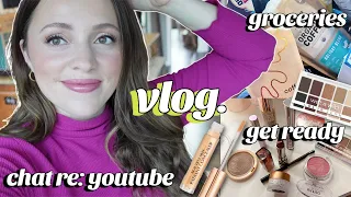 VLOG // drugstore faves, grocery haul, let's chat about youtube