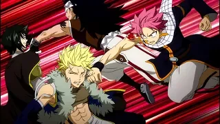 [Amv] Fairy Tail - Natsu and Gajeel vs Sting and Rogue {Stronger}