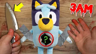 CUTTING OPEN HAUNTED BLUEY DOLL AT 3 AM!! (WHAT'S INSIDE!?)