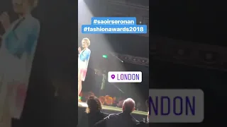 Saoirse Ronan at 2018 British Fashion Awards - Gucci