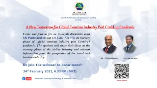 A New Tomorrow for the Global Tourism Industry Post COVID-19