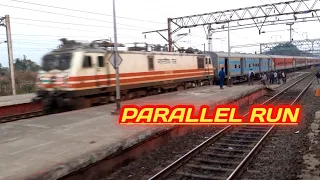 High-speed 🔥 Parallel Run & Overtake By 03047 Viswabharati Fast Passenger At Belur to Bally.