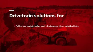 Electric drivetrain solutions for mining vehicles