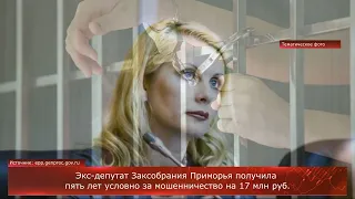 Экс-депутат Заксобрания Приморья получила пять лет условно за мошенничество на 17 млн руб.