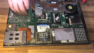 How to disassemble Dell Precision M6500 to clean fan CPU replace Lüfter reinigen auseinander nehmen