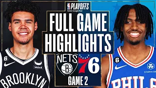 Brooklyn Nets vs. Philadelphia 76ers Full Game 2 Highlights | Apr 17 | 2022-2023 NBA Playoffs