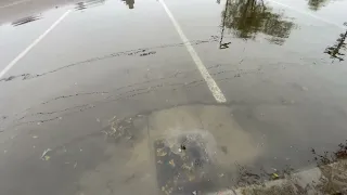 Flooded Parking Lot Cleared in Minutes