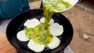 Only 1 Potato & 1 eggs  Simple Healthy Breakfast  Potato Egg Recipe| cooking out door