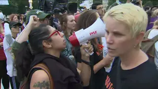 Protests as Kavanaugh arrives for swearing in