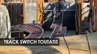 Zo werkt de switch track van launch coaster Toutatis in Parc Astérix (Intamin)